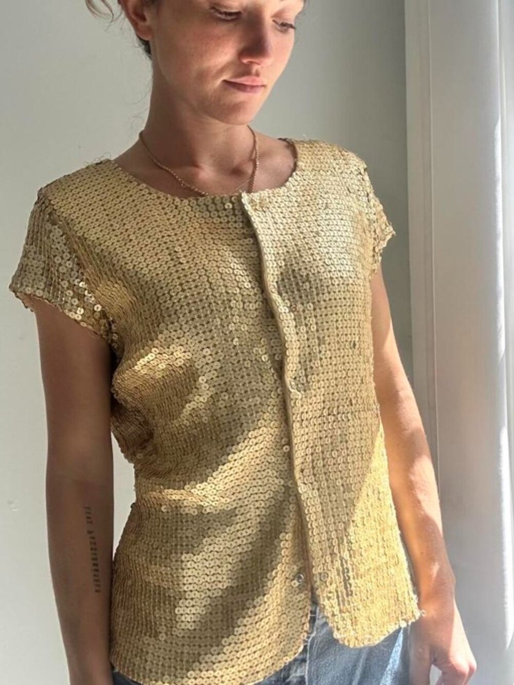 INC International Concepts Sequin Blouse